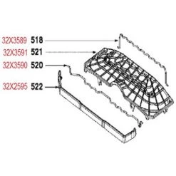 FIL SUPPORT POUR LAVE VAISSELLE DE DIETRICH - 32X3589