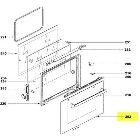 GLACE DE PORTE EXTERIEURE POUR FOUR DE DIETRICH - 72X4275 4 GLACE DE PORTE EXTERIEURE POUR FOUR DE DIETRICH - 72X4275 – Image 2