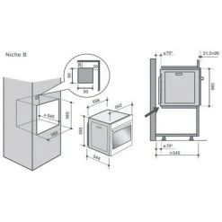 DE DIETRICH Four Pyrolyse Encastrable Blanc 73L Multifonction Porte Froide 9 Modes De Cuisson - Blanc -De Dietrich Soldes 29974032 5