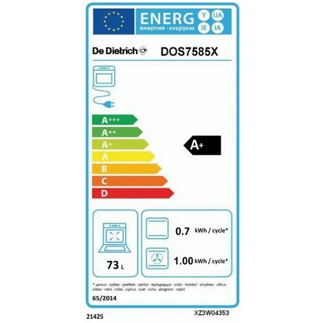 Four Intégrable 73l 60cm A+ Pyrolyse Inox/noir - Dos7585x - De Dietrich - Inox Et Noir 4 Four Intégrable 73l 60cm A+ Pyrolyse Inox/noir - Dos7585x - De Dietrich - Inox Et Noir – Image 2